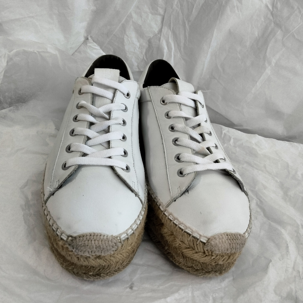 McQ Alexander McQueen Sade Runner Nappa Leather Espadrille White Size 41 size 11